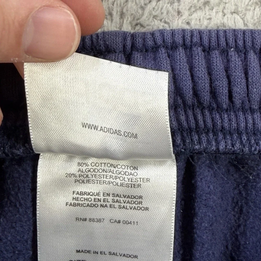 Adidas Sweatpants Mens 3XLT Blue Fleece Drawstring Pocket Baggy Gym Active